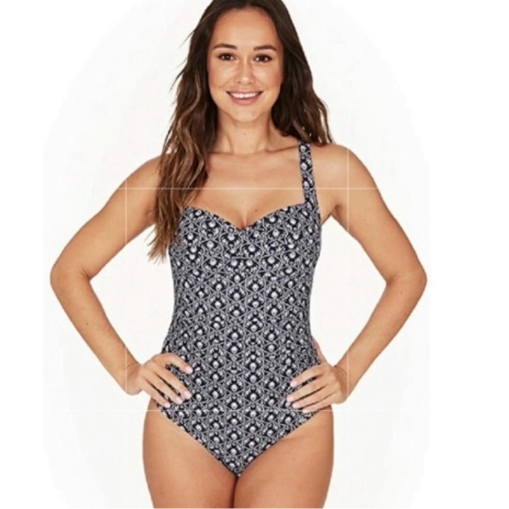 NWT Niptuck Swim One Piece Swimsuit Blue Size 4